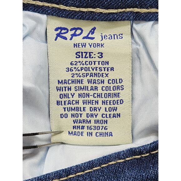 RPL Jeans New York High Rise Skinny Jeans Size 3 Juniors Blue Dark Wash Stretch - Picture 7 of 13